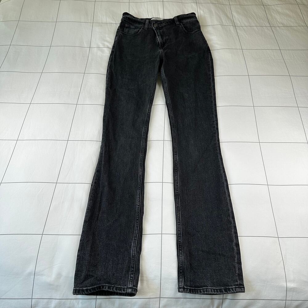 Abercrombie & Fitch Jeans Womens 25 Long Black 90s Slim Straight Criss Cross